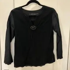 WAFFLISH WAFFLE ブラック長袖Tシャツ サイズ0