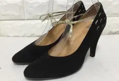 no7332 Dior クリスチャンディオール フェルト調 パンプス ヒール 6