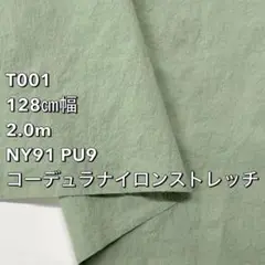 【匿名配送】2.0m T001 コーデュラナイロン グリーン 無地 織物