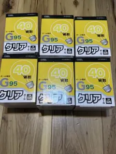オーム電機 ボール電球 E26 40W形 G95 6個セット
