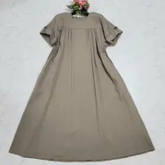 24年モデル☆セオリーリュクス　ESTELLE　半袖ワンピース　ロング　リネン混