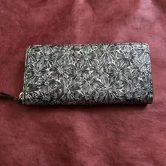 AROMA アロマ イタリアンレザー 花柄　長財布