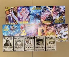 JF2025 P.O.P ワンピース 9枚セット 麦わらストア 手配書5枚