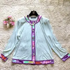 極美品★レオナール★カンカン★花柄★カーディガン★Mサイズ