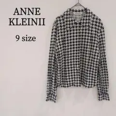 ANNE KLEINN II シャツ ブラウス 長袖 千鳥格子柄 日本製 M