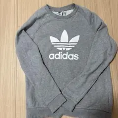 adidas グレー スウェット トレーナーメンズL