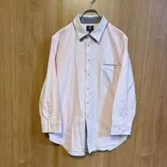 【BEAMS HEART】七分袖シャツ　ロールアップデザイン　ピンク　XLサイズ