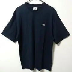 Lacoste ネイビー Vネック ビンテージ Tシャツ 5 XL 日本製