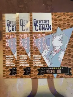 3枚 毛利蘭 名探偵コナンカードゲームTCG少年サンデーS 2025年10月号