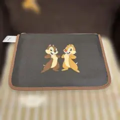 フラットポーチ　チップ＆デール　ディズニー