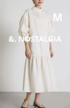 &. NOSTALGIA ノスタルジアピンタック裾切替シャツワンピース　M