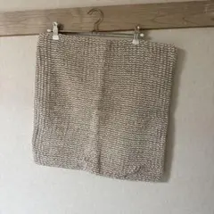 ニットとコットンのクッションカバー