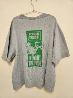 GU ディズニー マペッツ カーミット TシャツワイドフィットグレーXLサイズ
