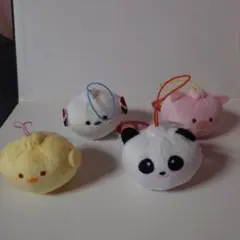 にくまんアニマルズ ぷちぬいぐるみ ４種 シマ/ぴよ/パンダ/ぶた