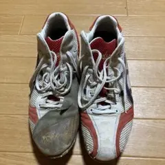 アシックスオーダースパイクシューズ ホワイト/レッド 29