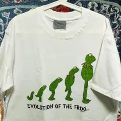 Karmit ティーシャツ 半袖 メンズ ヴィンテージリプリント L XL 白
