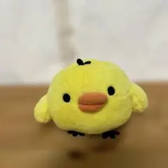 リラックマキイロトリスマホスタンドぬいぐるみ　高さ9cm横15cm