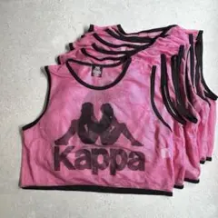 良品★kappa ビブス 9枚 まとめ売り〔フリーサイズ〕メッシュ ピンク