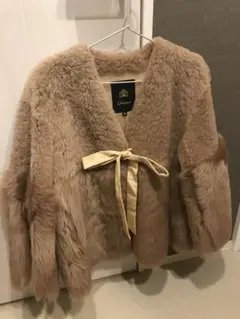 ドゥロワー 36万円 ムートン リボン コート