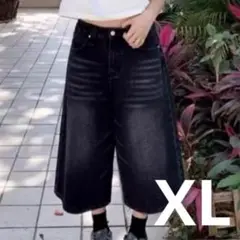 ジョーツ　デニム　ハーフパンツ　ショートパンツ　　ワイド　ブラック　XL