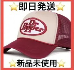 【大人気】 Dr Pepper＊ドクターペッパー＊メッシュキャップ＊赤