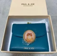 ポール&ジョー アクセソワ 口金ミニ財布 三つ折り キャットブローチ