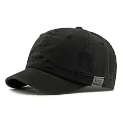 BLK つば短キャップ4.5ｃｍ ヴィンテージ加工キャップ 男女兼用