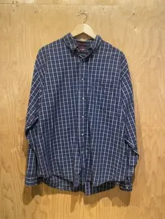 Wrangler チェック柄 長袖シャツ ネイビー