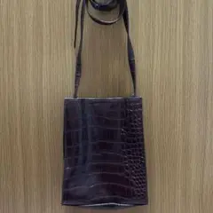 ショルダーバッグ クロコダイル柄 ロゴなし