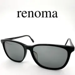 renoma レノマ サングラス 度なし 20-9736A フルリム ブラック