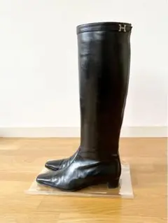 HERMES エルメス ロングブーツ ブラック