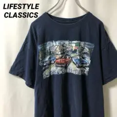 N-4818 アメリカ古着 アメリカンモーターサイクル 車 Tシャツ 半袖 XL