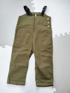 オリーブ サスペンダー付きオーバーオール 90size