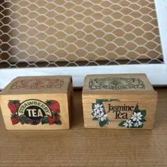 木箱の小物入れ　二個