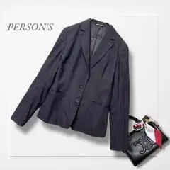 パーソンズ◆スーツジャケット(M)濃紺 シングル フォーマル オフィス 仕事