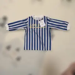CHERIER 青白ストライプ ラッシュガード 90cm