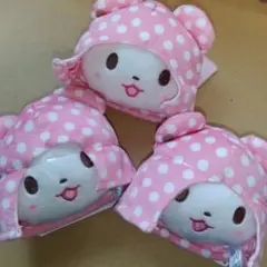 ジグザグ×サンリオキャラクターズ　フェイスマスコット　モップ　3個セット