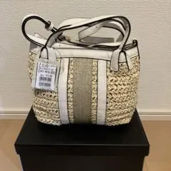 ホワイト かごバッグ 2way PECHINCHAR