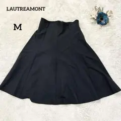 【ロートレアモン】LAUTREAMONT フレアスカート ひざ丈 ブラック M