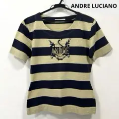 【ANDRE LUCIANO アンドレルチアーノ】ロゴ刺繍 半袖カットソー