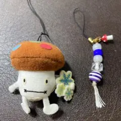 きのこキャラクター ストラップ 2セット 【バラ売り可】