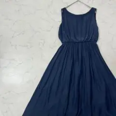 allureville 日本製 ノースリーブ フレア ひざ丈 ワンピース 2