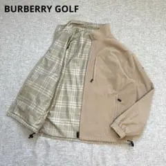 バーバリー ゴルフ ベージュ キャメル ノバチェック リバーシブル ブルゾン L