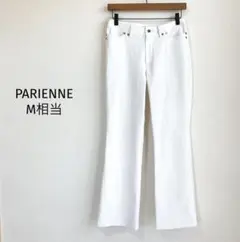 パリエンヌ PARIENNE カジュアルパンツ【M相当】白 ストレッチ有 フレア