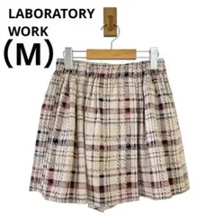 0522 LABORATORYWORKラボラトリーワークキュロットチェック柄M