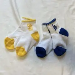 美品　《 MBL 》 キッズ靴下　15cm前後　ドジャース　パドレス