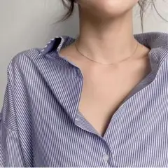 スリーブストライプシャツ ブルー✖️ホワイト 人気色