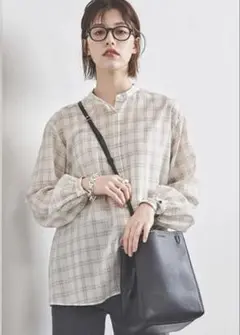 UNITED ARROWS バンドカラーシャツ　FREEサイズ