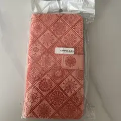 OPPO A73 手帳型ケース ピンク模様