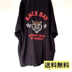 『24時間以内発送』レイジブルー虎柄バックプリント七分丈ボーリングシャツ 黒